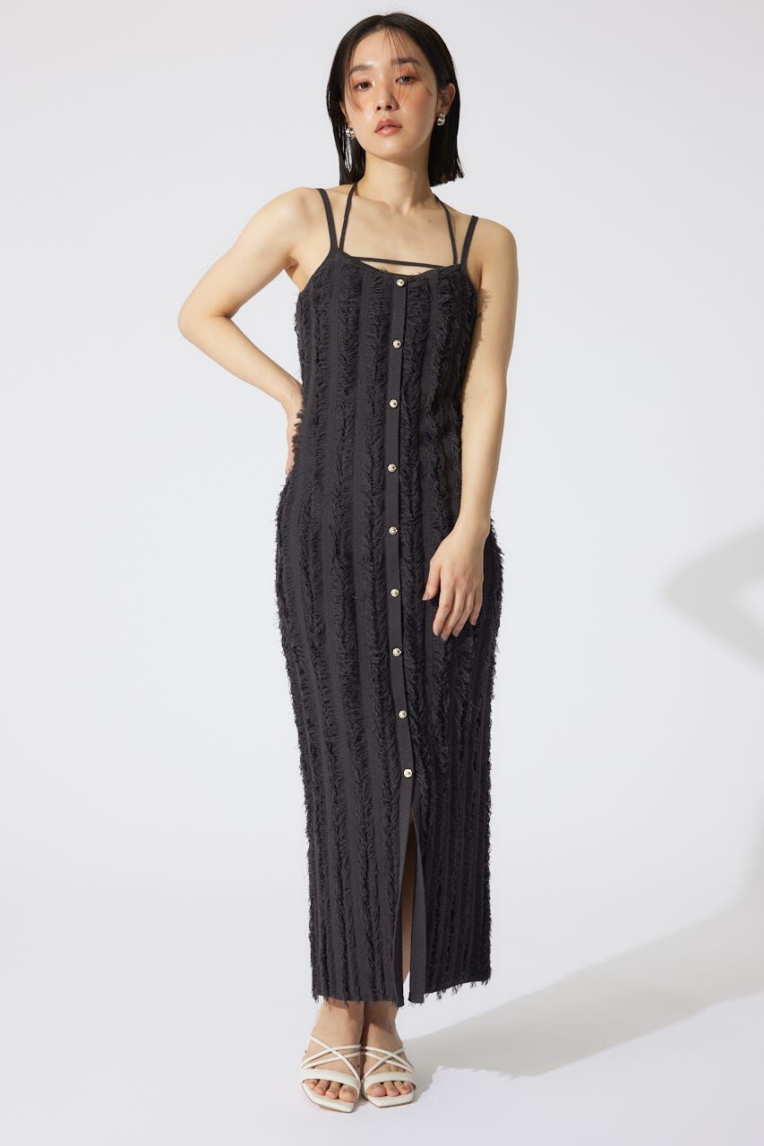 rienda「フリンジタイトニットワンピース」|ワンピース|