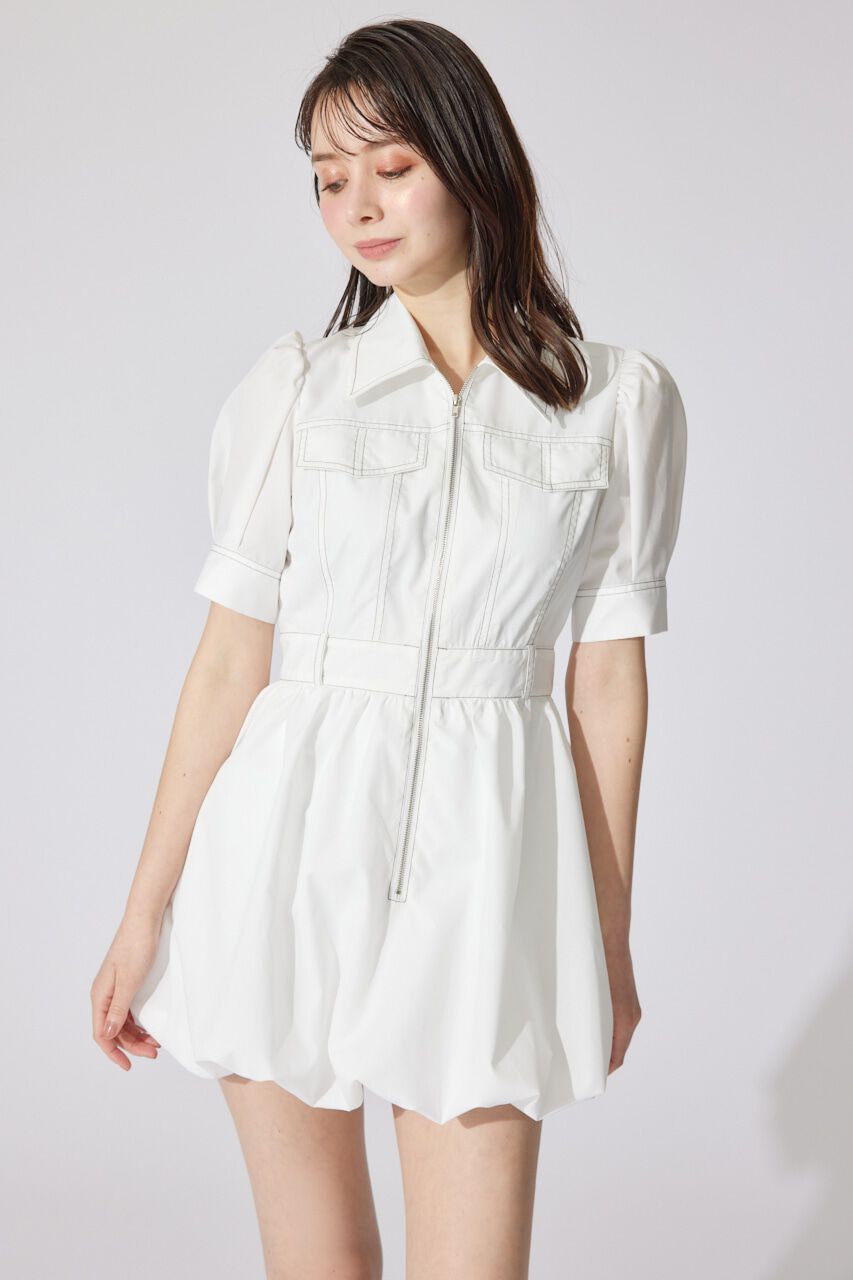 rienda「フロントジップバルーンミニロンパース」|ワンピース|