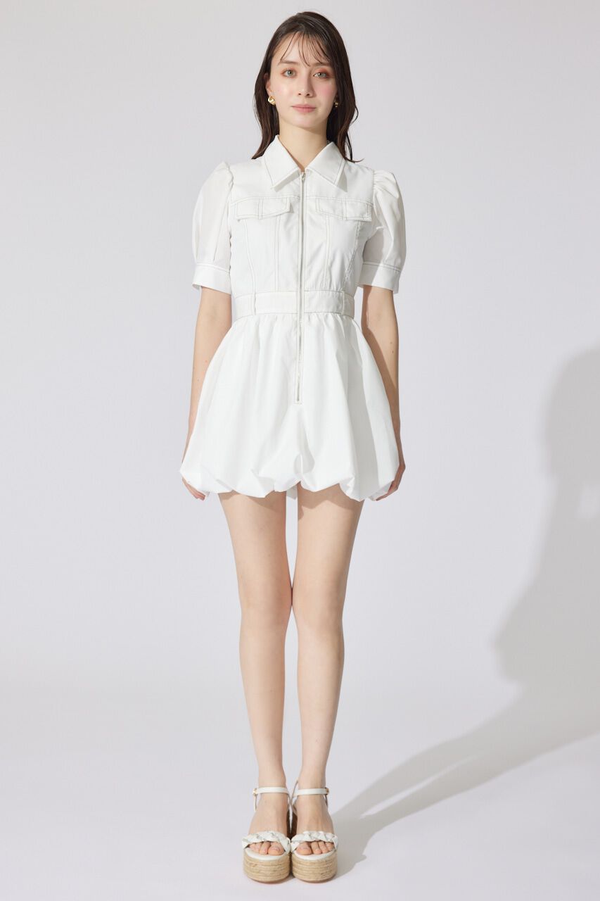 rienda「フロントジップバルーンミニロンパース」|ワンピース|