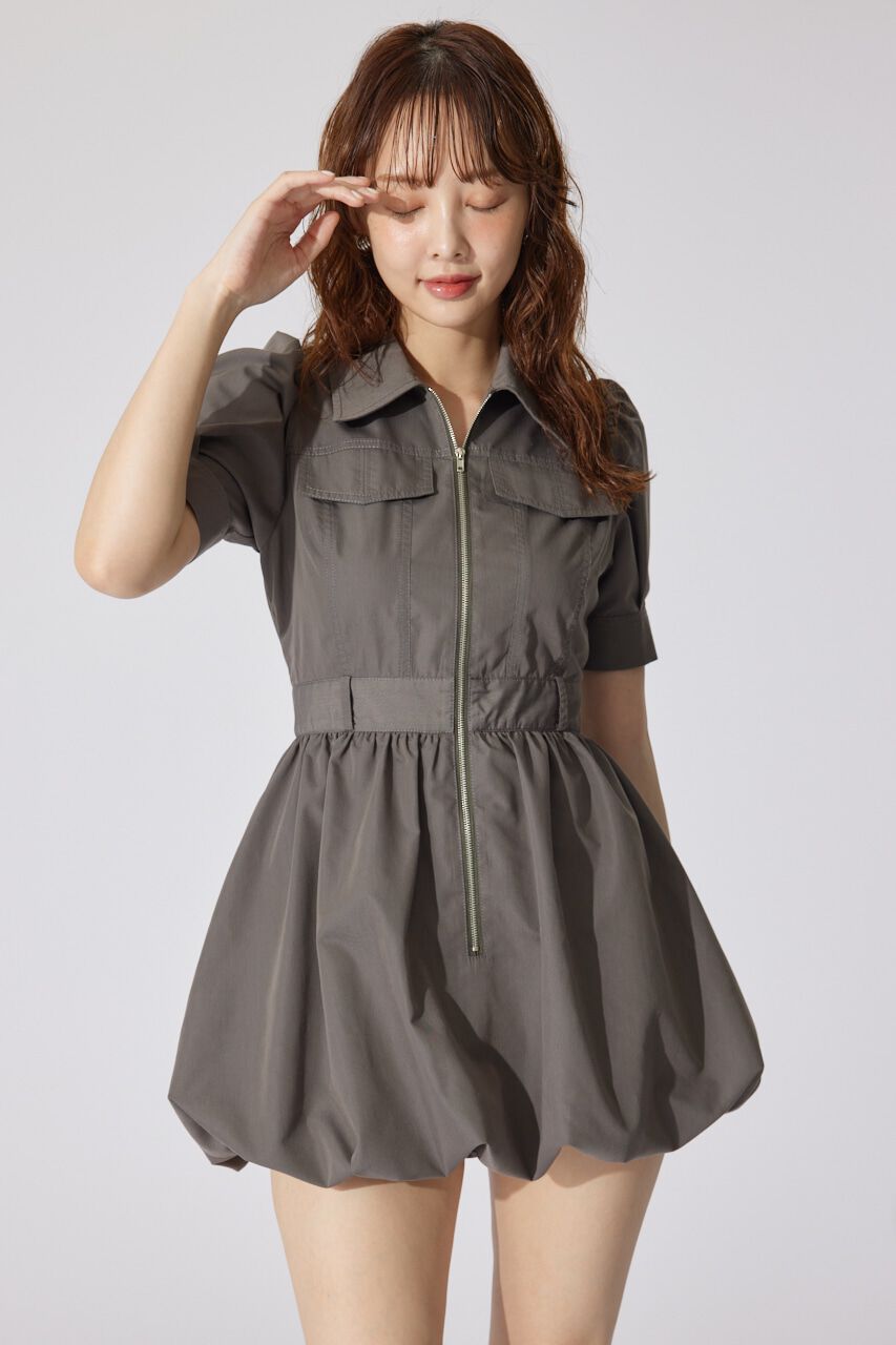 rienda「フロントジップバルーンミニロンパース」|ワンピース|