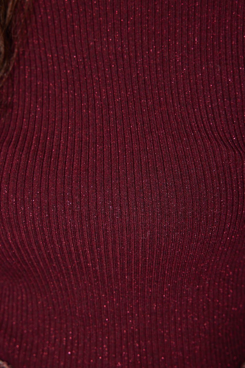 rienda「サムホール付きウォッシャブルハイネックニットトップス」|ニット・セーター|