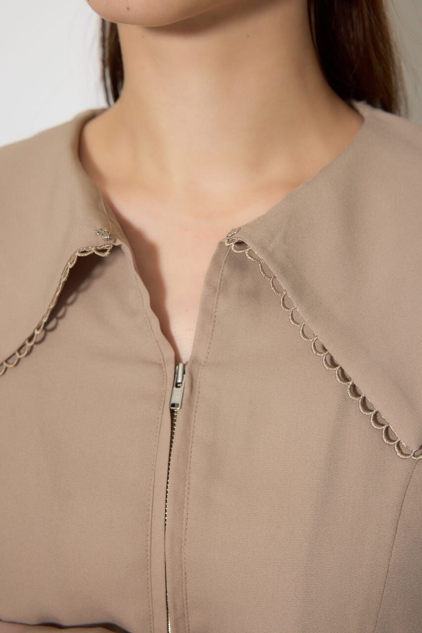 rienda「BIGカラープリーツフレアワンピース」|ワンピース|