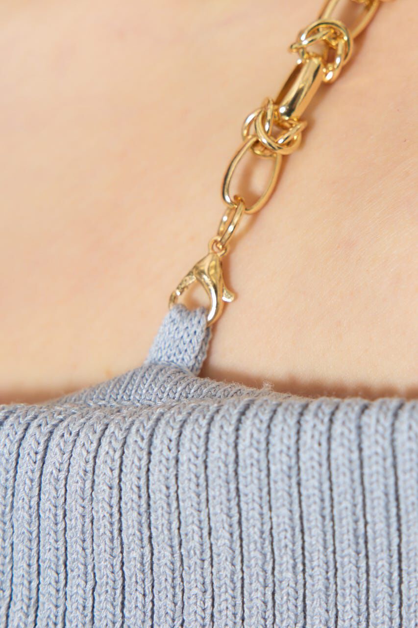 rienda「アシンメトリーツイードミニニットワンピース」|ワンピース|