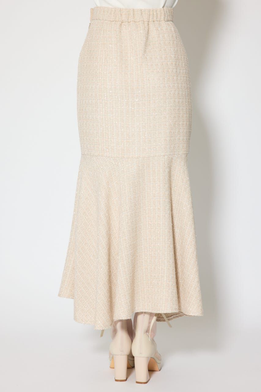 rienda「ラップスリットツイードマーメイドスカート」|スカート|