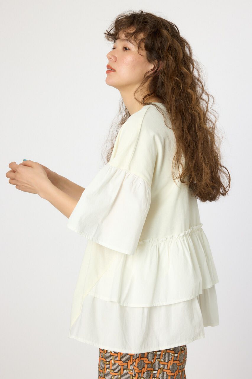 RODEO CROWNS「ピグメントバックフリルトップス」|Tシャツ・カットソー|