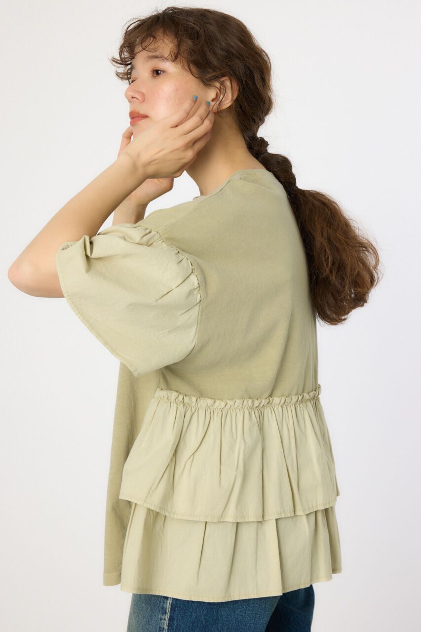 RODEO CROWNS「ピグメントバックフリルトップス」|Tシャツ・カットソー|