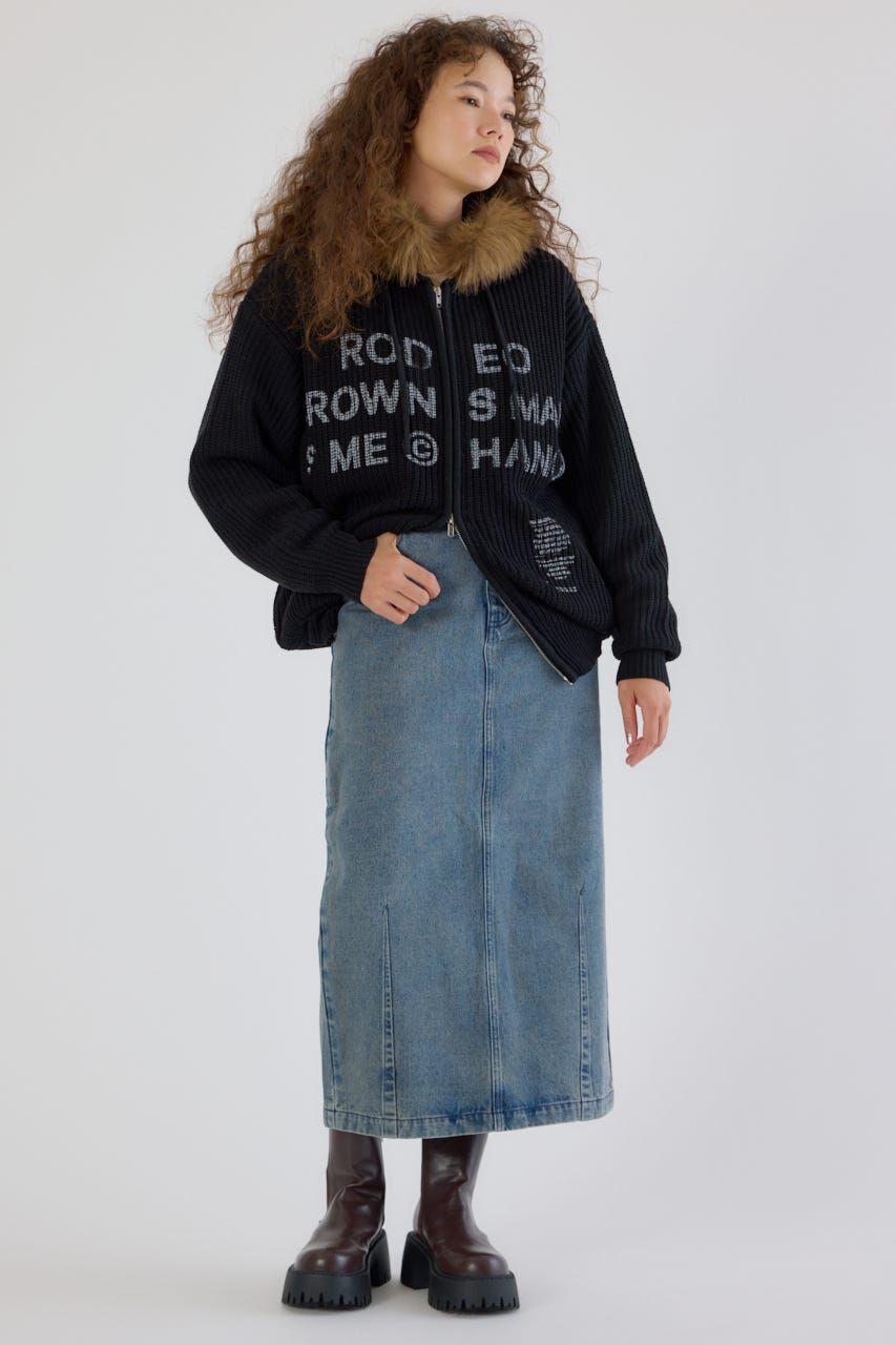 RODEO CROWNS「カーブデニムマキシスカート」|スカート|