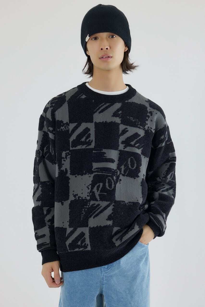 RODEO CROWNS「ブロークンチェックニット」|ニット・セーター|