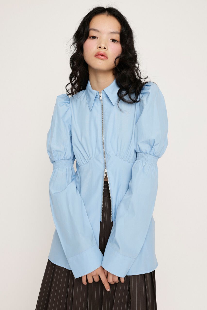 SLY「FRONT ZIP SH ブラウス」|シャツ・ブラウス|BLU