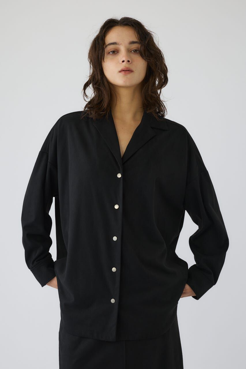 RIM.ARK 「Open collar F/Suede shirt JK」|シャツ・ブラウス|BLK