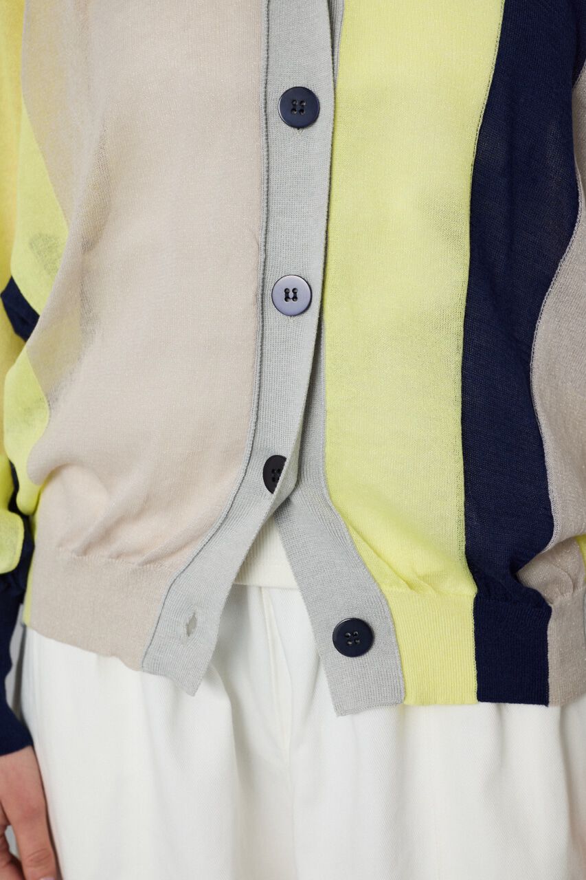 HeRIN.CYE「Color block sheer cardigan」|カーディガン|