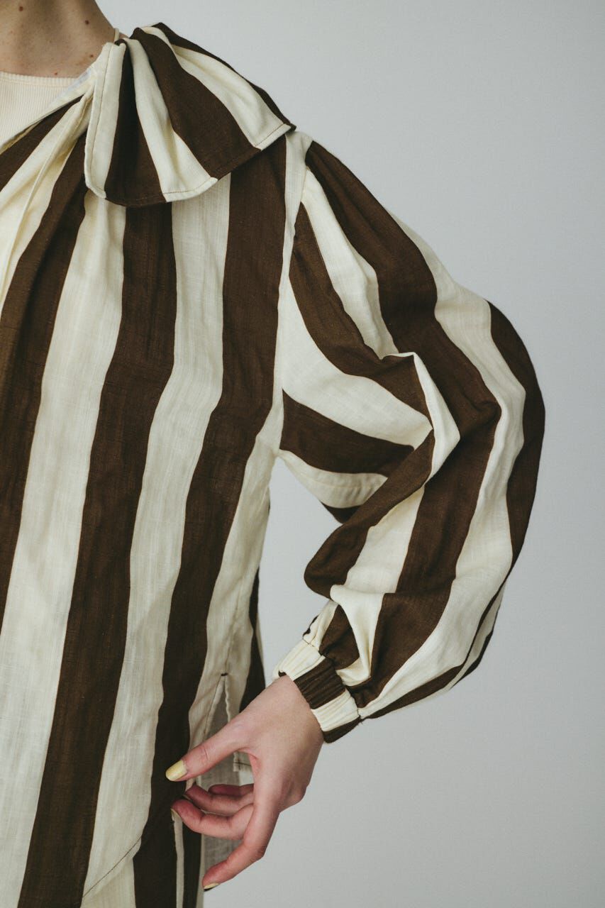 HeRIN.CYE「［予約］Stripe gauze  blouse」|シャツ・ブラウス|