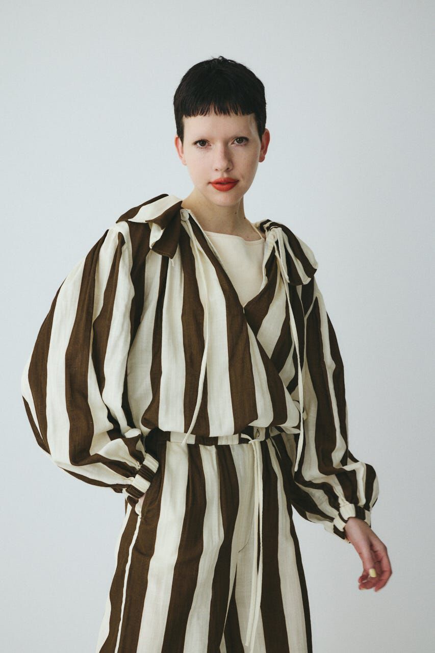 HeRIN.CYE「［予約］Stripe gauze  blouse」|シャツ・ブラウス|
