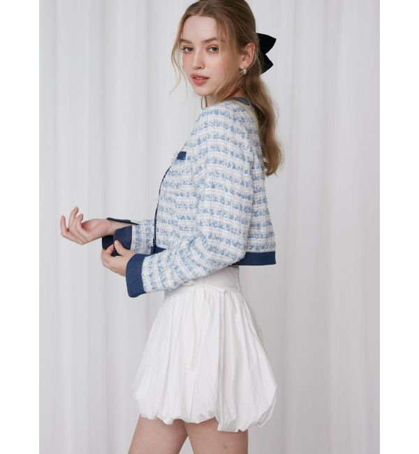 CALNAMUR「TWEED&times;DENIM BLOCKING JACKET/ツイード&times;デニムブロッキングジャケット」|その他|