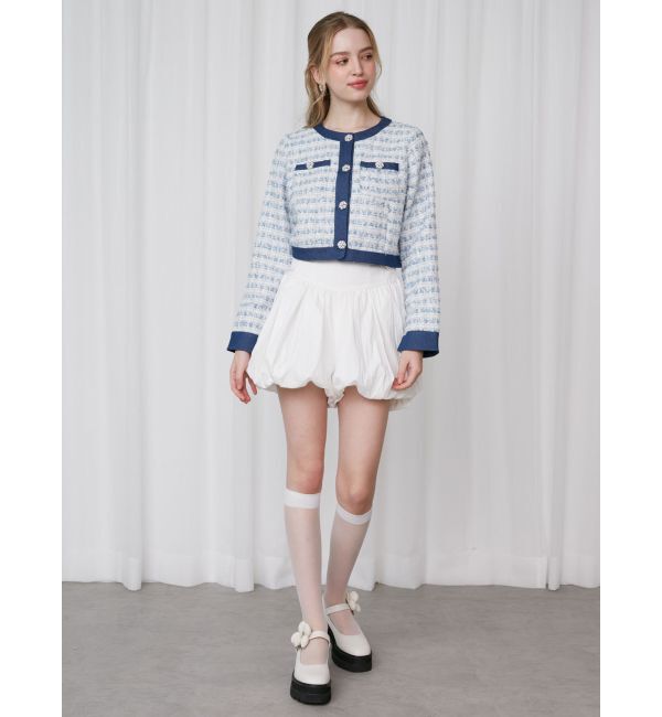 CALNAMUR「TWEED&times;DENIM BLOCKING JACKET/ツイード&times;デニムブロッキングジャケット」|その他|