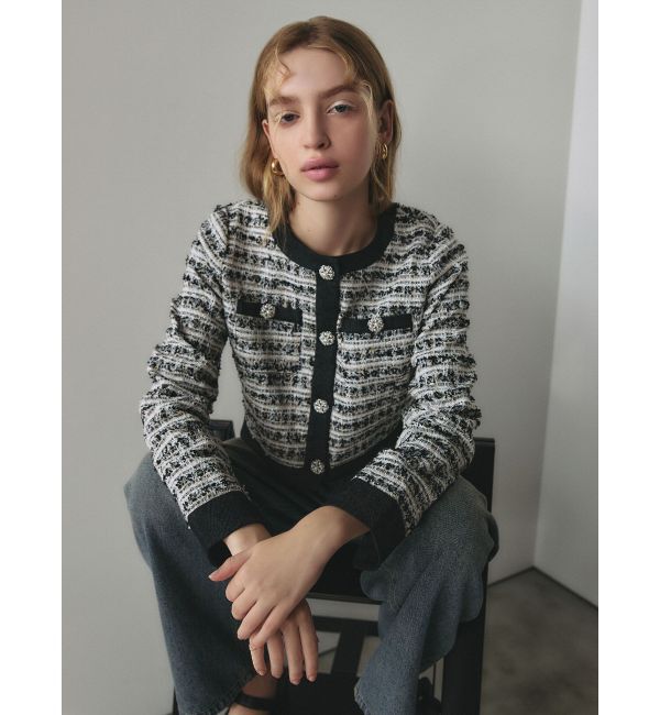 CALNAMUR「TWEED&times;DENIM BLOCKING JACKET/ツイード&times;デニムブロッキングジャケット」|その他|