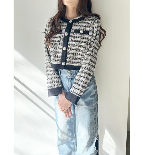 CALNAMUR「TWEED&times;DENIM BLOCKING JACKET/ツイード&times;デニムブロッキングジャケット」|その他|