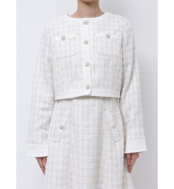 CALNAMUR「TWEED&times;DENIM BLOCKING JACKET/ツイード&times;デニムブロッキングジャケット」|その他|