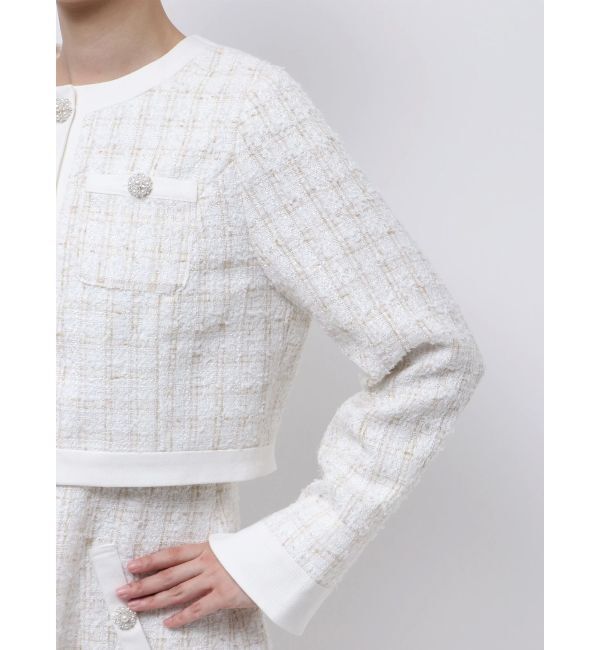 CALNAMUR「TWEED&times;DENIM BLOCKING JACKET/ツイード&times;デニムブロッキングジャケット」|その他|