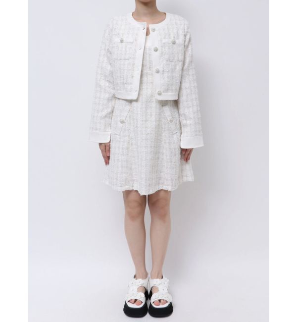 CALNAMUR「TWEED&times;DENIM BLOCKING JACKET/ツイード&times;デニムブロッキングジャケット」|その他|