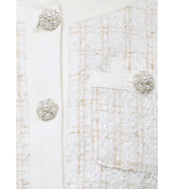 CALNAMUR「TWEED&times;DENIM BLOCKING JACKET/ツイード&times;デニムブロッキングジャケット」|その他|