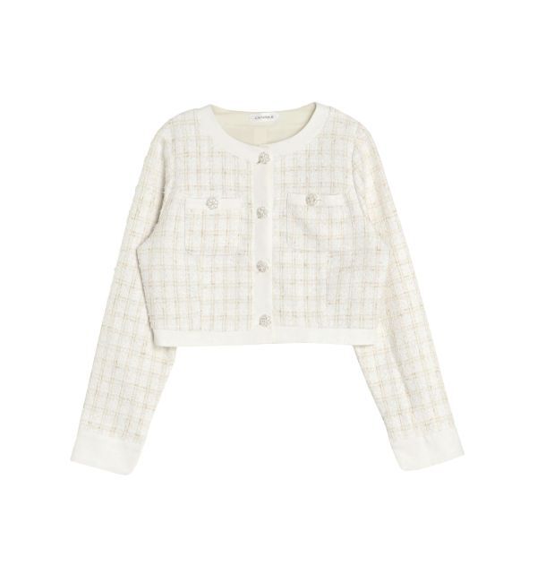 CALNAMUR「TWEED&times;DENIM BLOCKING JACKET/ツイード&times;デニムブロッキングジャケット」|その他|