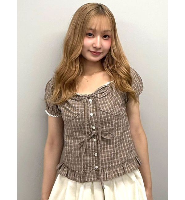 CALNAMUR「フリルカラーシャツ」|シャツ・ブラウス|ブラウン