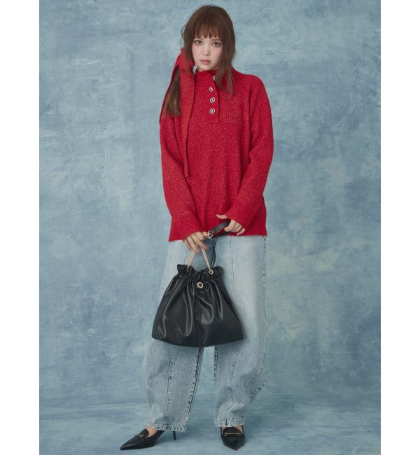 CALNAMUR「ショルダーチェーンドローストリングバッグ」|その他|