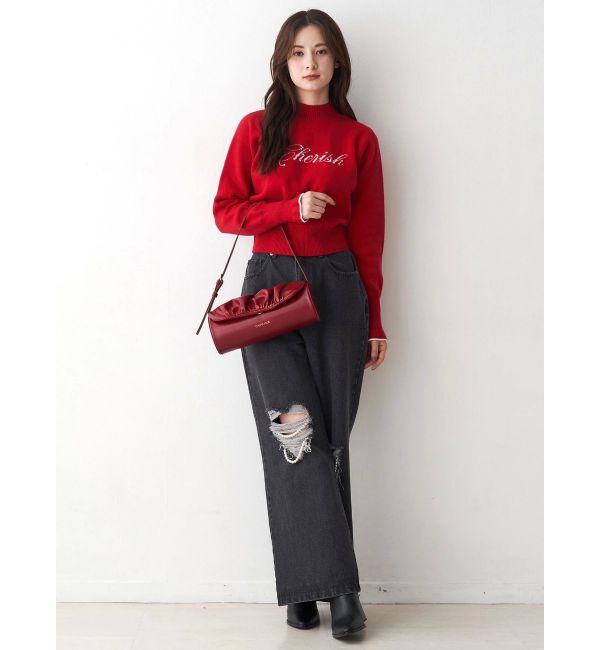 CALNAMUR「ギャザーデザイン筒形バック」|その他|