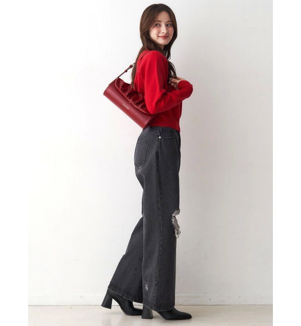 CALNAMUR「ギャザーデザイン筒形バック」|その他|