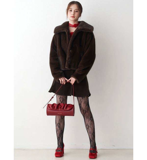 CALNAMUR「ギャザーデザイン筒形バック」|その他|