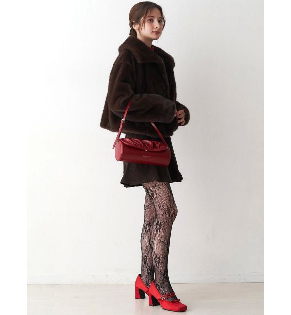 CALNAMUR「ギャザーデザイン筒形バック」|その他|