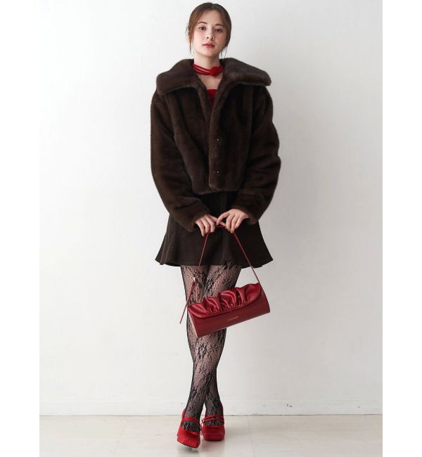 CALNAMUR「ギャザーデザイン筒形バック」|その他|