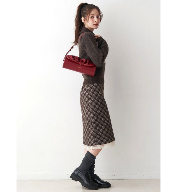 CALNAMUR「ギャザーデザイン筒形バック」|その他|