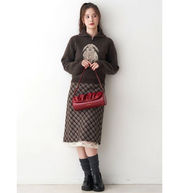 CALNAMUR「ギャザーデザイン筒形バック」|その他|