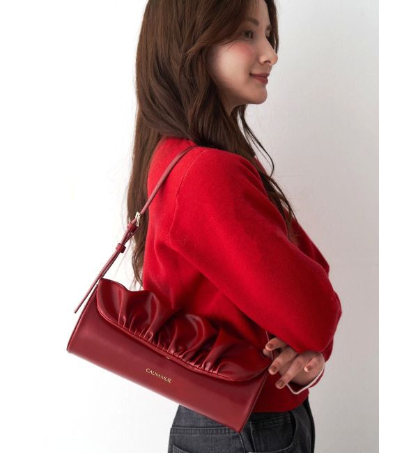 CALNAMUR「ギャザーデザイン筒形バック」|その他|