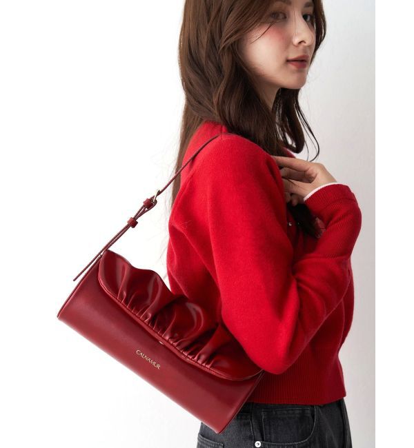 CALNAMUR「ギャザーデザイン筒形バック」|その他|