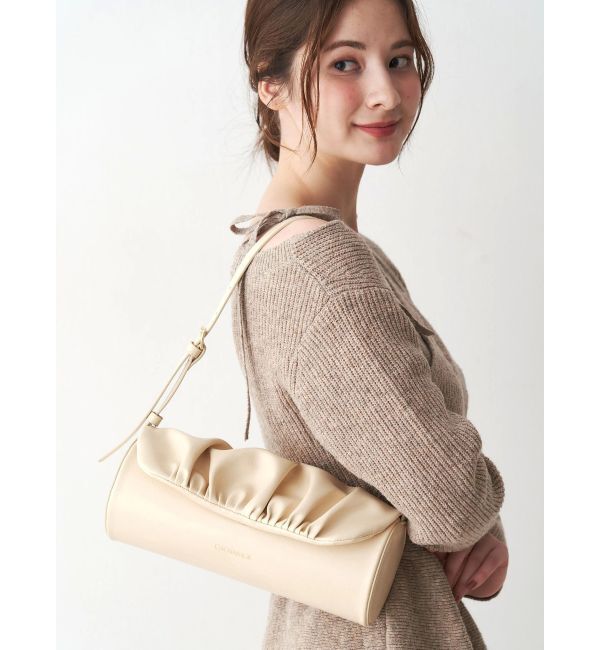 CALNAMUR「ギャザーデザイン筒形バック」|その他|