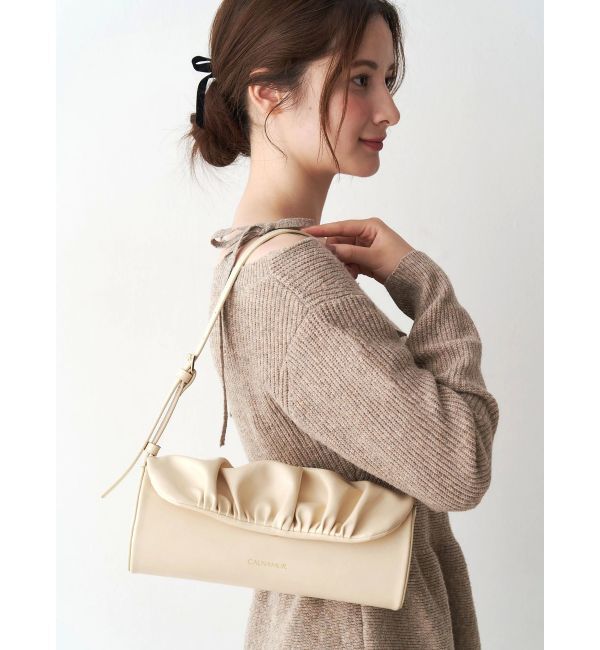 CALNAMUR「ギャザーデザイン筒形バック」|その他|