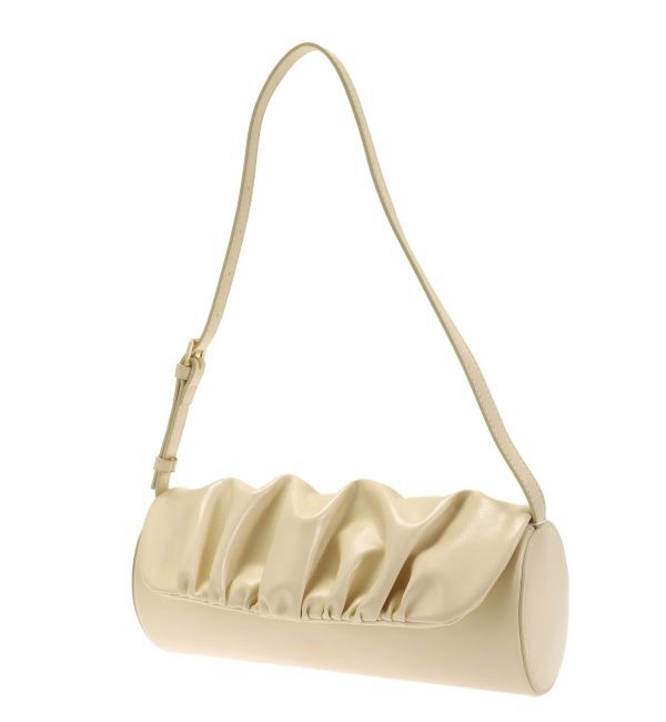 CALNAMUR「ギャザーデザイン筒形バック」|その他|ライトイエロー