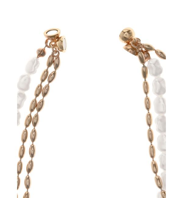 ELENDEEK「PEARL&CHAIN DOUBLE NECKLACE」|ネックレス|