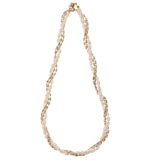 ELENDEEK「PEARL&CHAIN DOUBLE NECKLACE」|ネックレス|