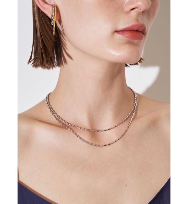 ELENDEEK「PEARL&CHAIN DOUBLE NECKLACE」|ネックレス|