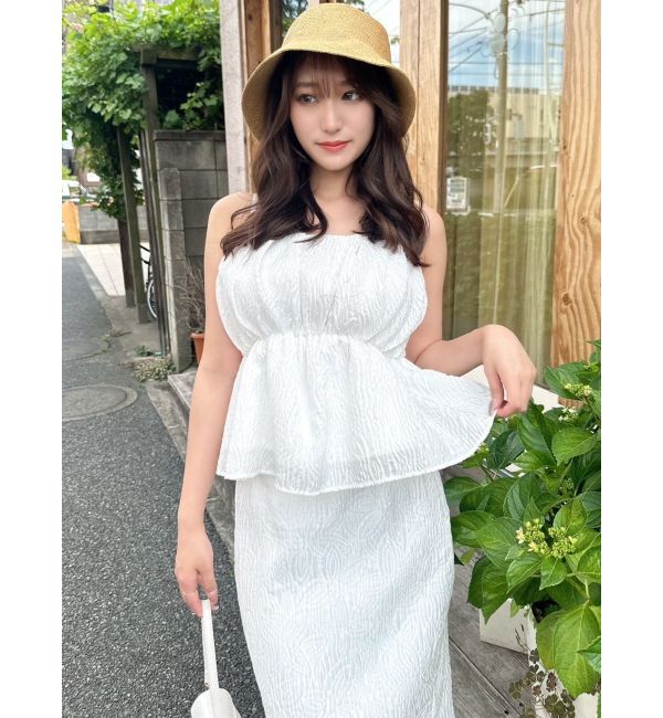 RESEXXY「ジャガードペプラムキャミチュニック【セットアップ着用可能】」|シャツ・ブラウス|