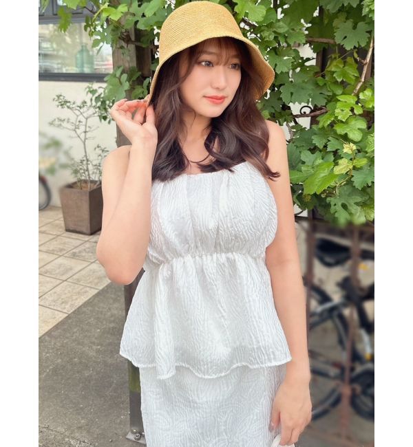 RESEXXY「ジャガードペプラムキャミチュニック【セットアップ着用可能】」|シャツ・ブラウス|