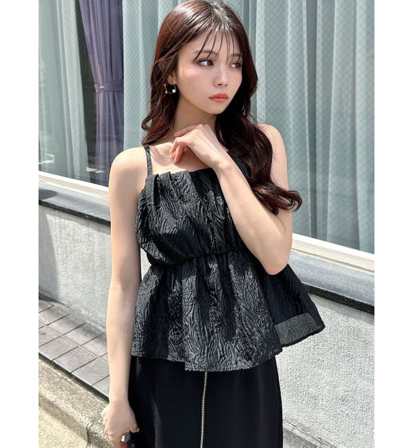 RESEXXY「ジャガードペプラムキャミチュニック【セットアップ着用可能】」|シャツ・ブラウス|