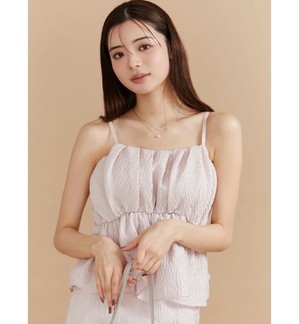 RESEXXY「ジャガードペプラムキャミチュニック【セットアップ着用可能】」|シャツ・ブラウス|