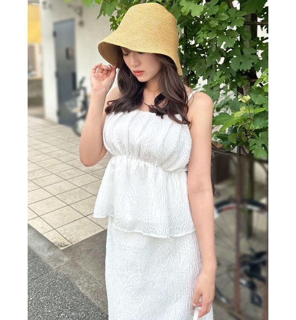 RESEXXY「ジャガードペプラムキャミチュニック【セットアップ着用可能】」|シャツ・ブラウス|