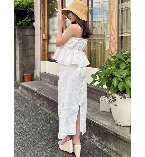 RESEXXY「ジャガードペプラムキャミチュニック【セットアップ着用可能】」|シャツ・ブラウス|