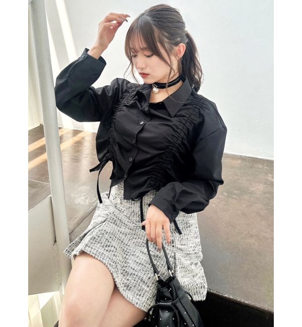 RESEXXY「ドロストリボンショートブラウス」|シャツ・ブラウス|